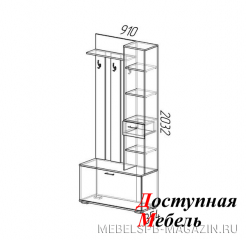 Прихожая "Ника" ВЗ910 лоредо