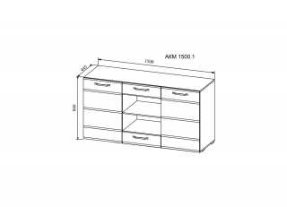 Комод "Асти" АКМ 1500.1