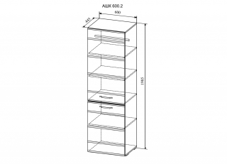 Шкаф "Асти" АШКС 600.2