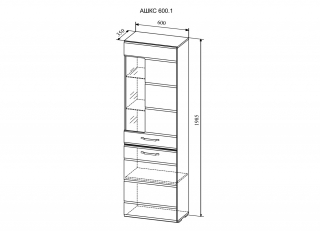 Шкаф "Асти" АШКС 600.1
