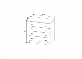 Комод "Сканди" КМД 800.1