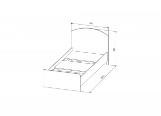 Кровать "Сканди" КРД 900.1