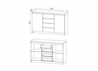 Комод "Марли" МКМ 1400.1