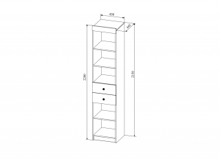Стеллаж с ящиками "Сканди" СД 450.1