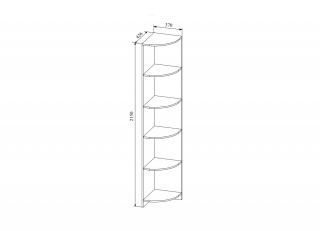 Стеллаж окончание "Сканди" СДУ 370.1