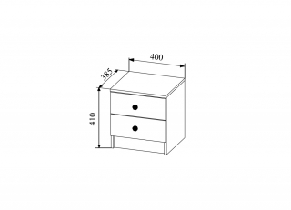 Тумба прикроватная "Сканди" ТД 400.1