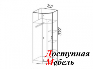 Шкаф Угловой (ясень шимо)